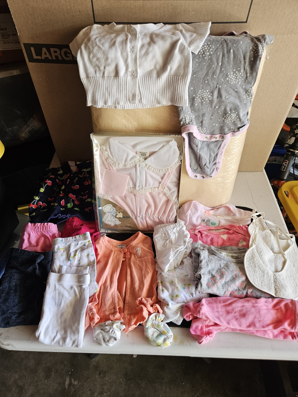 Carter's Baby Girls Multi‑Color Clothing Lot (Pink, White, Gray, Coral)